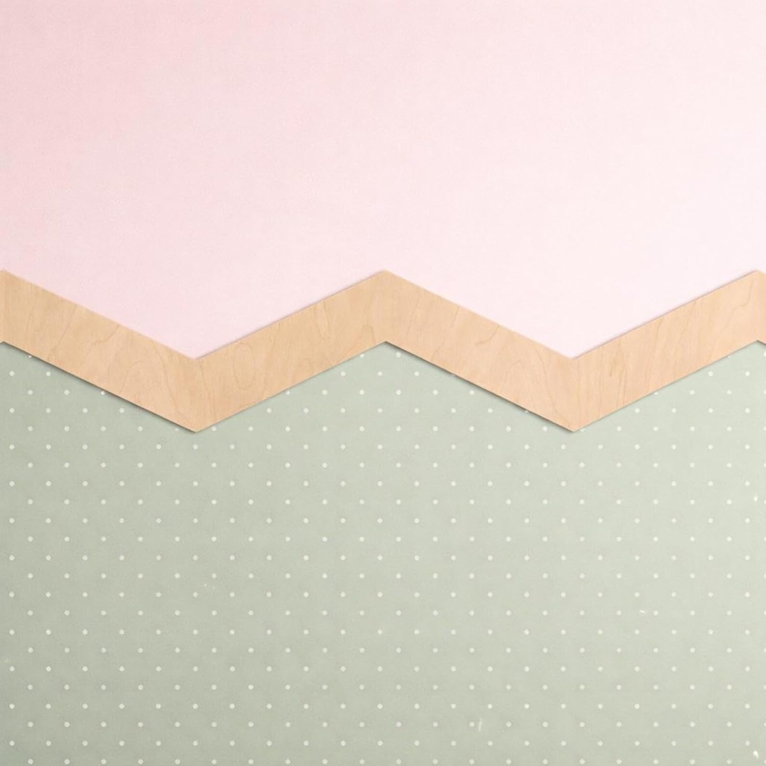 3 Pcs Zig Zag Wooden Wall Molding Trim | Decorative Wall Border Strips for Kids