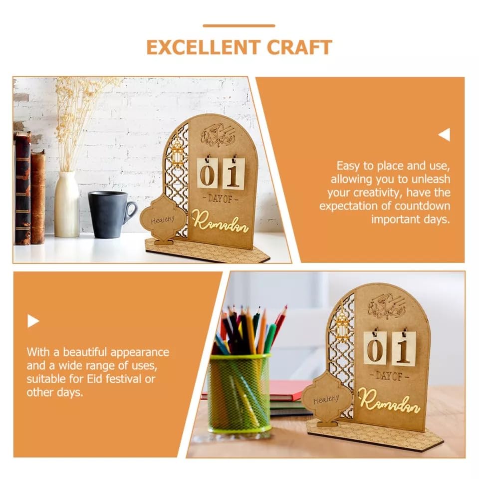 Haoser Wooden Ramadan Calendar Ramadan Mubarak Decor