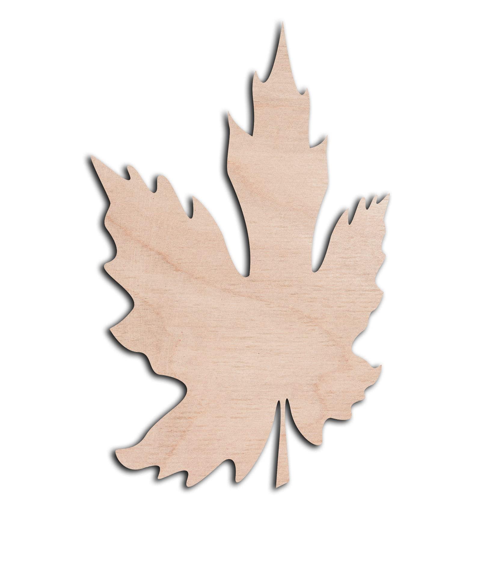Haoser 3mm Wooden Leaf-2 Cutouts for Scrapbooking Arts Crafts DIY Decoration Display Décor - Haoser