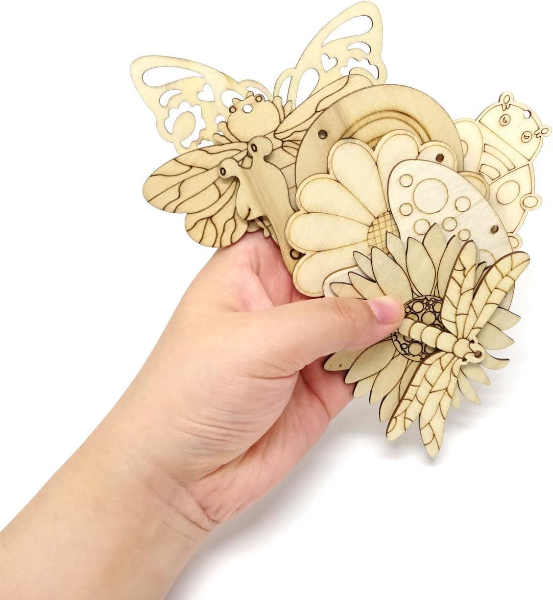 Haoser 10 PCS Unfinished Ice Cream Wood Cutouts 10 Styles Summer DIY Blank Unfinished Wooden Cutouts for Crafts Ice Cream Ornament for Kids Painting, DIY Crafts Home Decoration,Kids Art and Craft kit - Haoser
