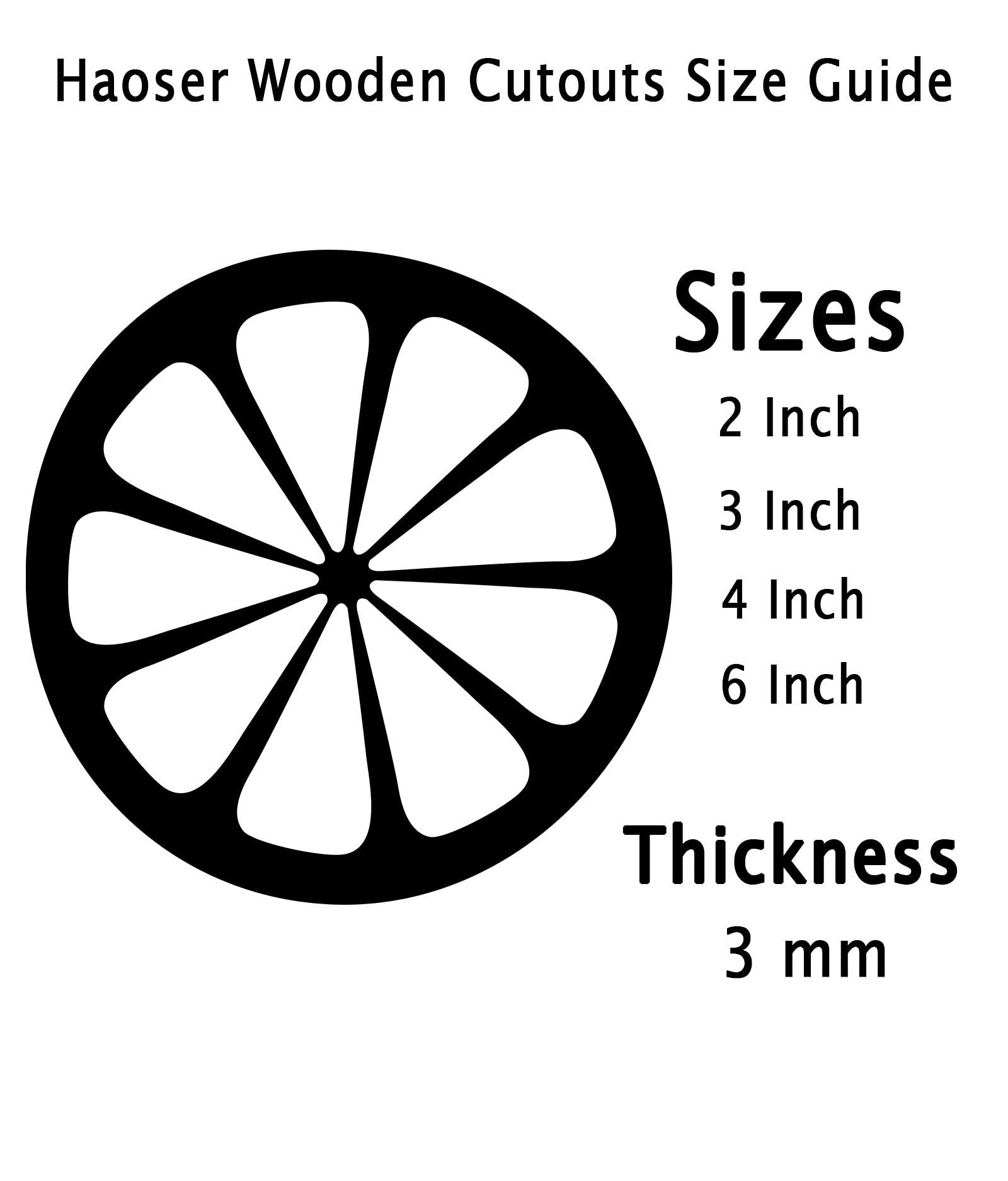 Haoser 3mm Wooden Lemon Cutouts for Scrapbooking Arts Crafts DIY Decoration Display Décor - Haoser