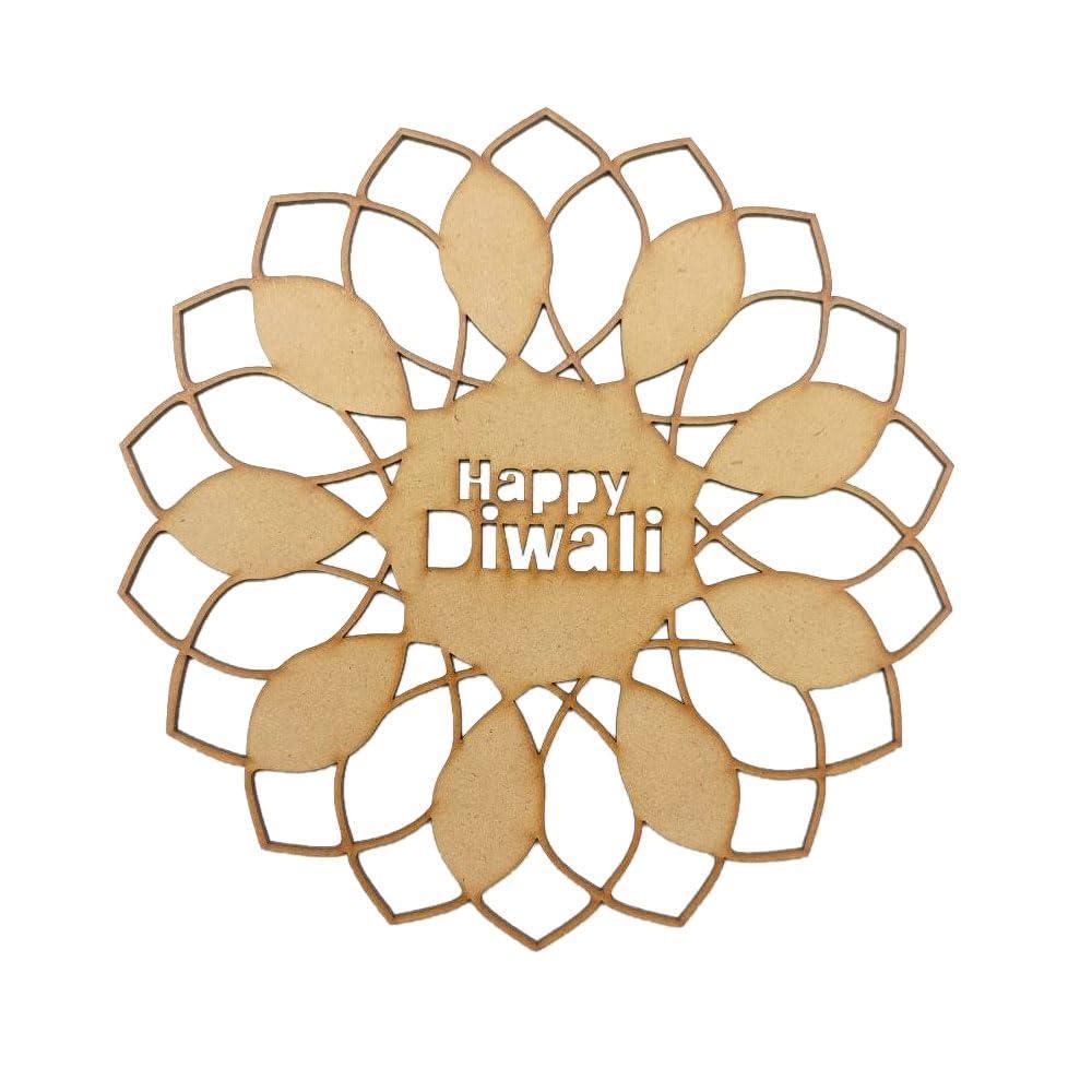 Haoser Pack 20 MDF swastik Cutout for Art and Craft, Diwali Decoration Item for Festivals,Wooden swastik Hangings Cutouts for Diwali Craft-3 Inch - Haoser