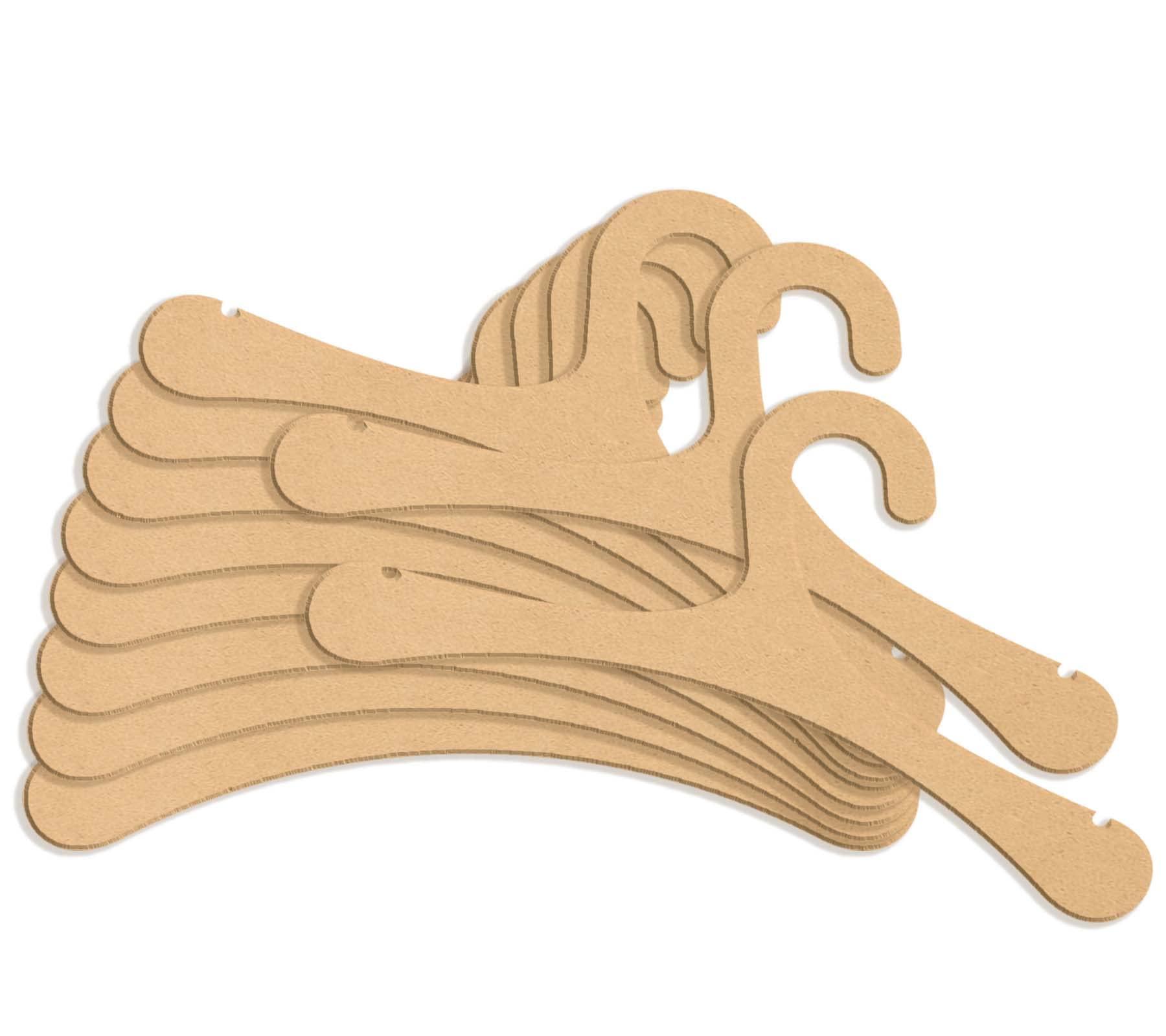 Haoser Kids Clothes Hanger, Solid MDF Garment 10 inch Hangers with Non Slip Bar for Kids - Haoser