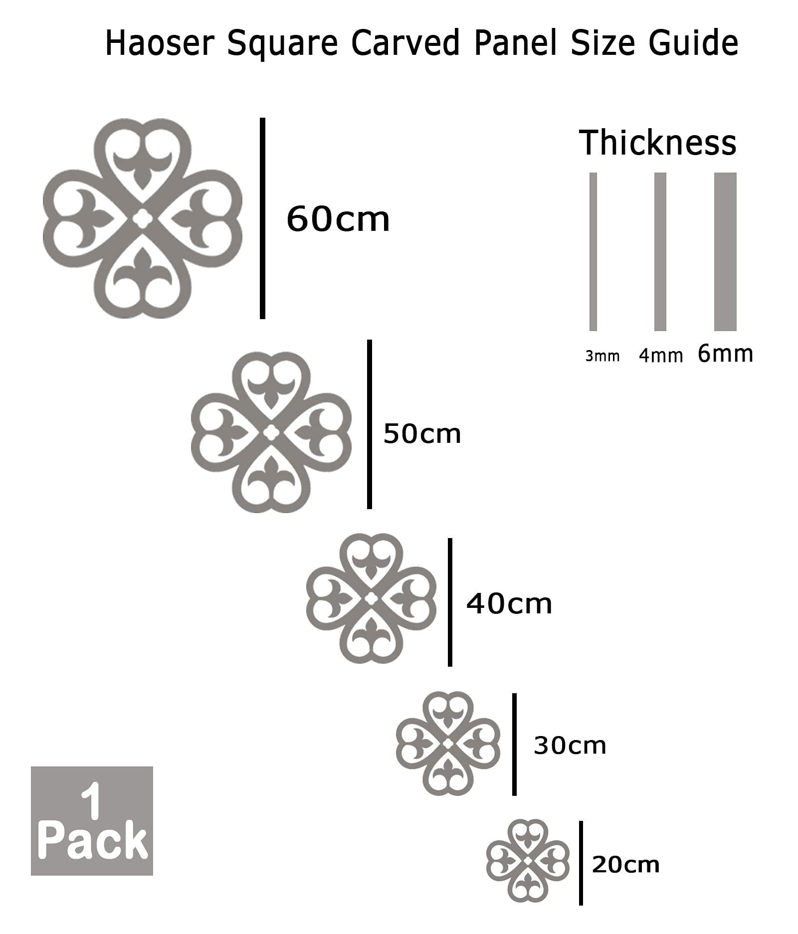 Haoser Home Décor Geometic Laser Cut Carved Panel for Living Room, Windows, Room Partition (Square Panel-11) - Haoser