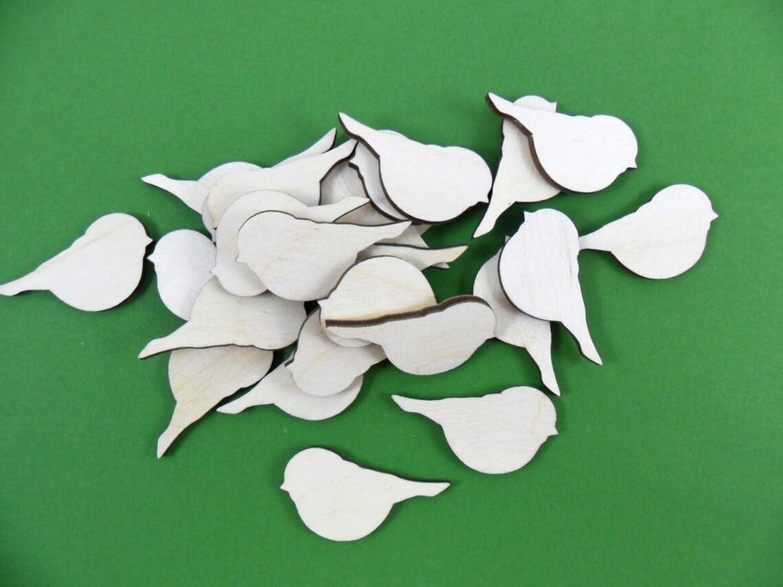 Haoser Set of 12 PcsWooden Bird Cutouts, Unfinished Wood Birds, Bird Wood Shapes, 12 Piececs Bird Wood DIY Crafts Cutouts, Bird Wood DIY Crafts Cutouts,Hanging Wooden Birds Ornaments - Haoser