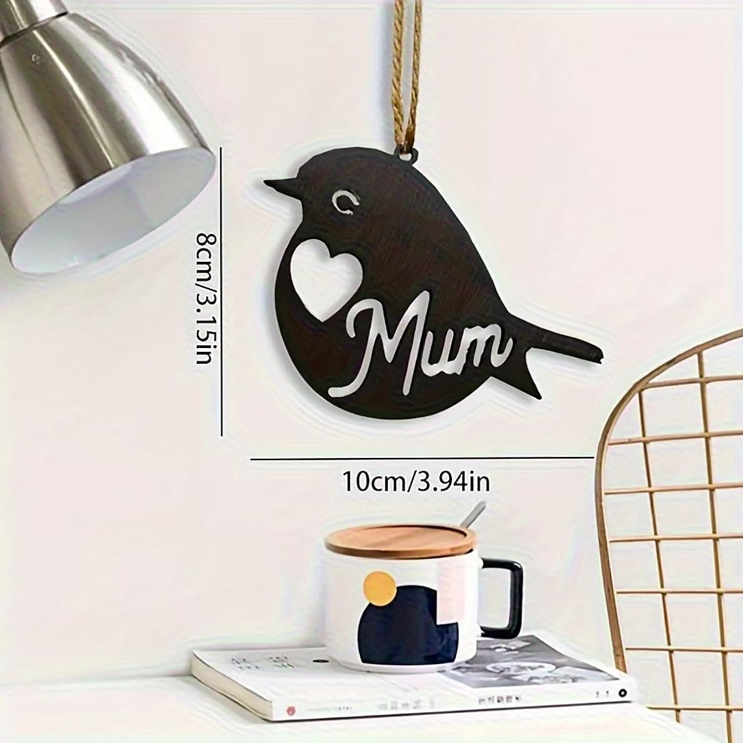 Pack of 10 Wooden Black Bird Shape MDF DIY Art & Craft Base 3.94 x 3.15 Inch | Wooden Hanging Cutouts