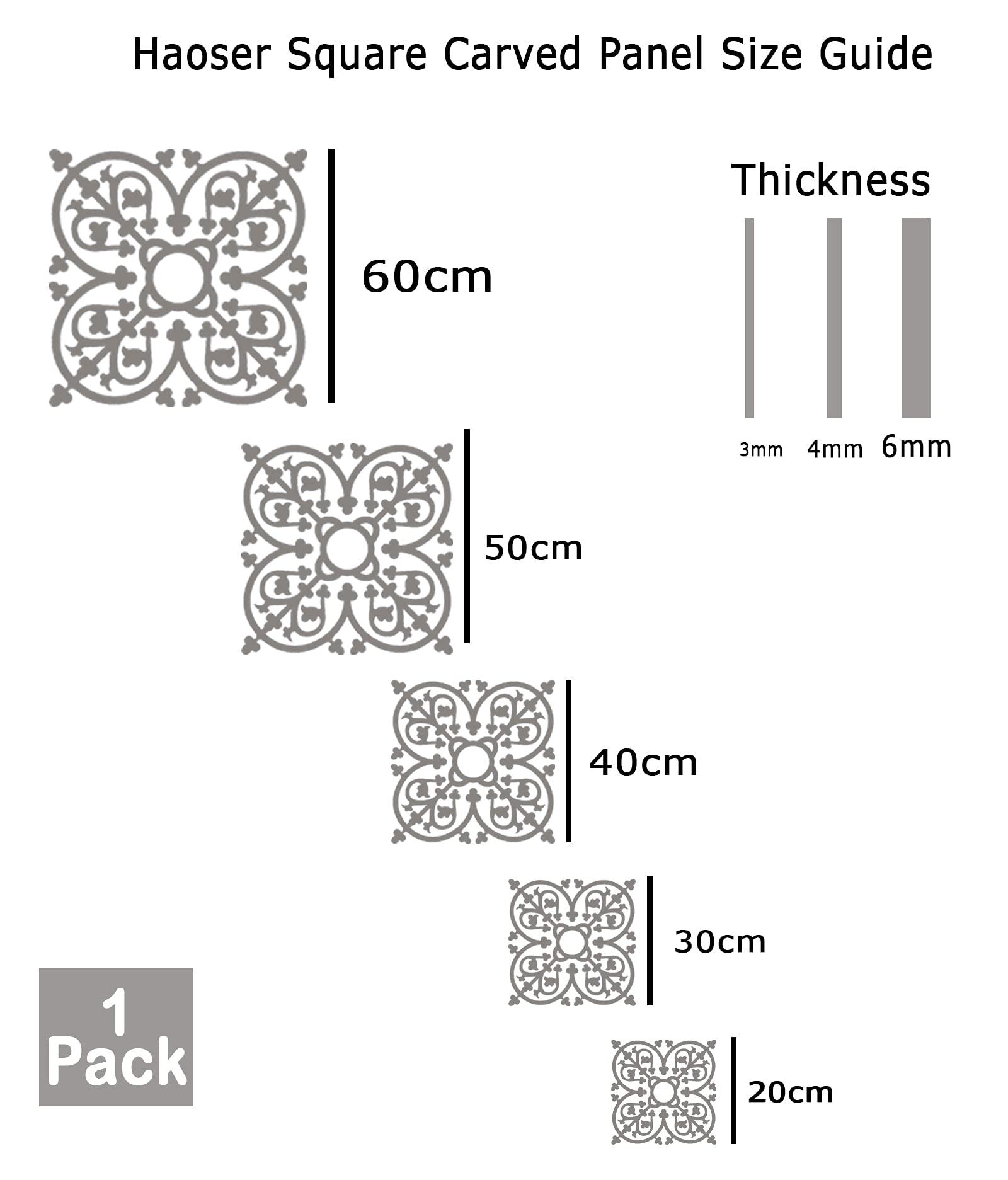 Haoser Home Décor Geometic Laser Cut Carved Panel for Living Room, Windows, Room Partition (Square Panel-8) - Haoser