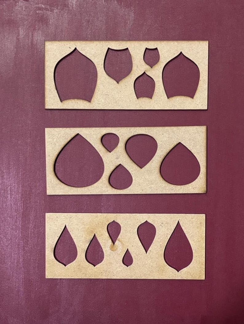 Mandala Art Stencils Set – 12 Unique Shapes in Different Sizes | MDF Stencil Kit for Dot