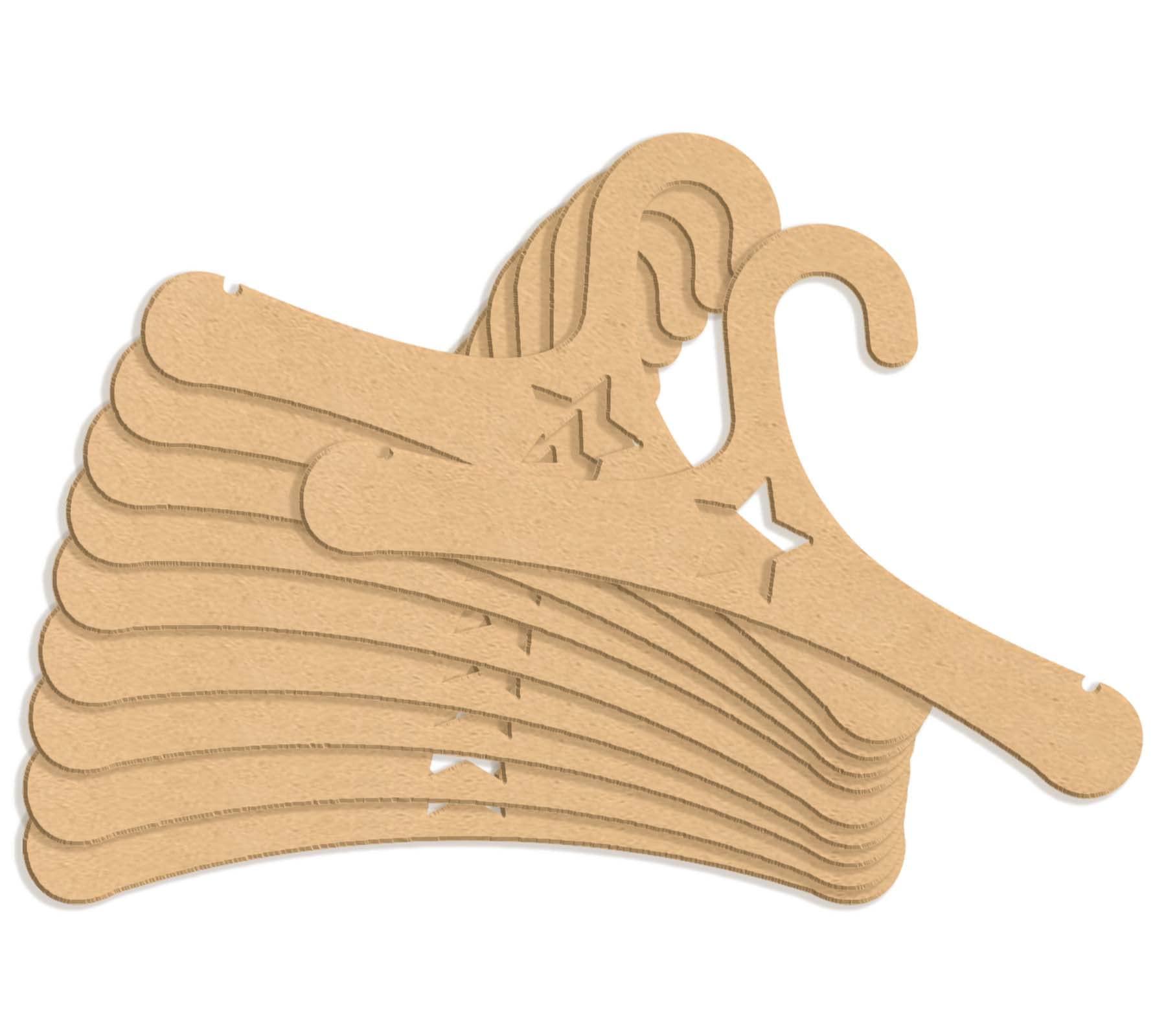 Haoser Kids Clothes Hanger, Solid MDF Garment 10 inch Hangers with Non Slip Bar for Kids - Haoser