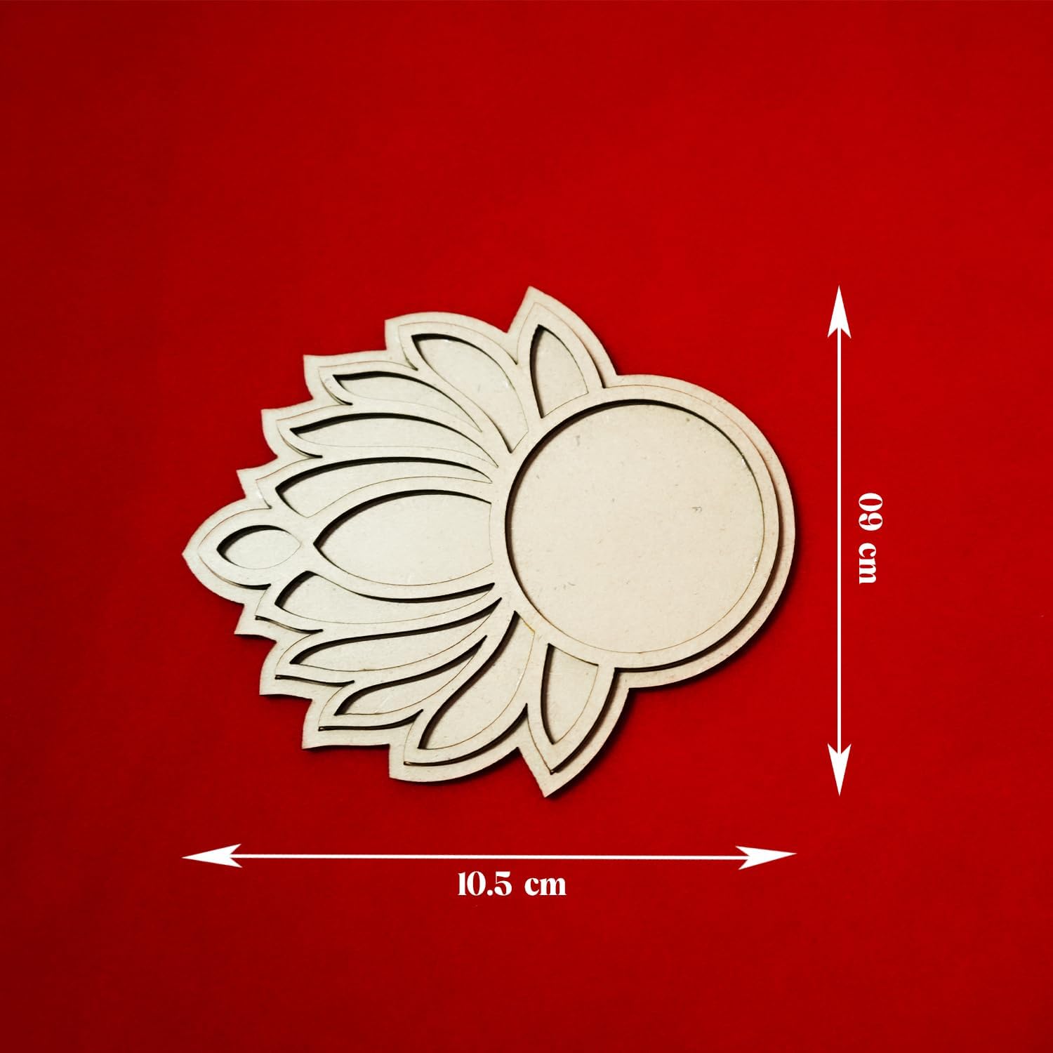 Pack of 2 Wooden Tealight Holders for Home & Office Décor | Pine MDF Elegant Candle Stand for Puja, Diwali, Living Room & Table Decoration