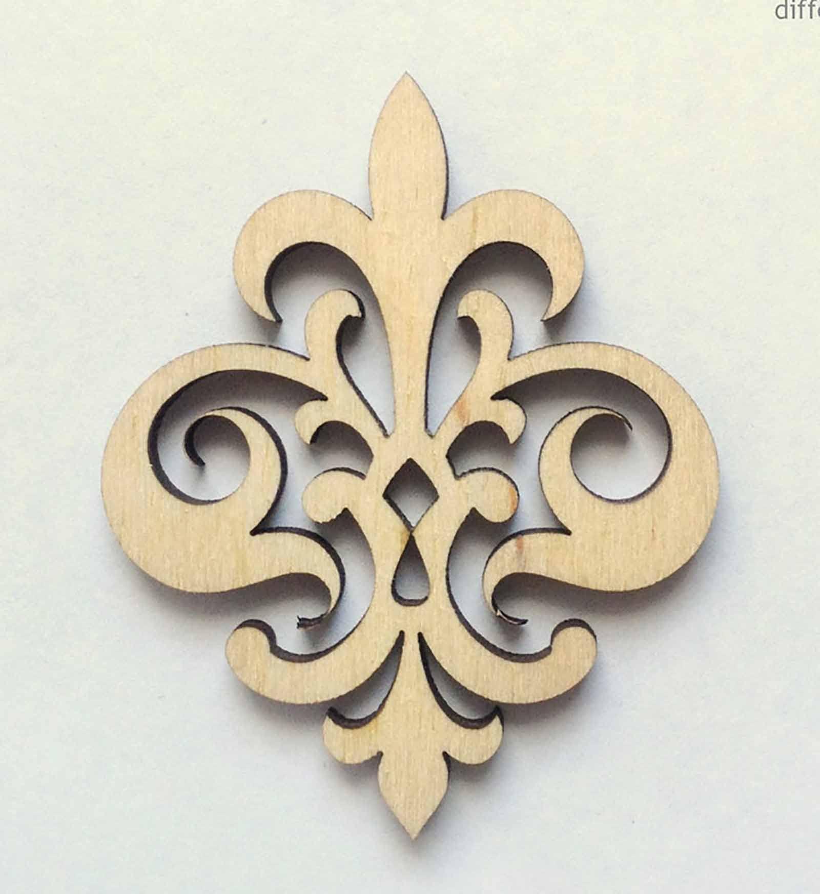 Haoser Wooden Ornaments Cutouts for Home Decor, Laser Cut Wood Cutouts for DIY Craft Project (Ornament-5) - Haoser