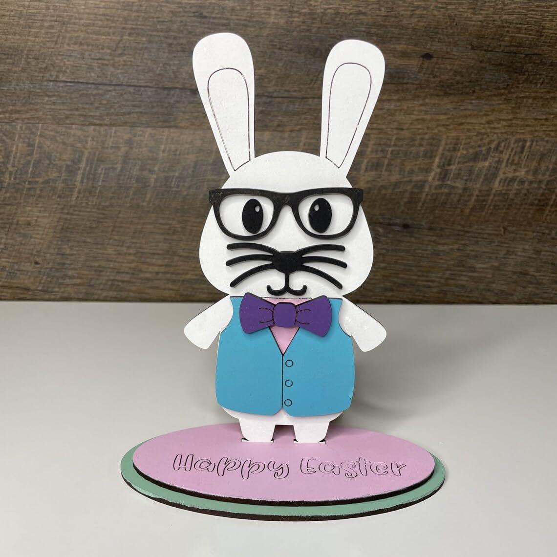 Haoser Easter Bunny with Custom Faces and Clothes for DIY Craft Kits, Kids Coloring kits-24 pc - Haoser