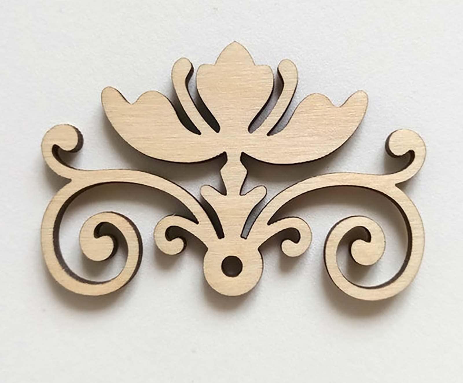 Haoser Wooden Ornaments Cutouts for Home Decor, Laser Cut Wood Cutouts for DIY Craft Project (Ornament-6) - Haoser