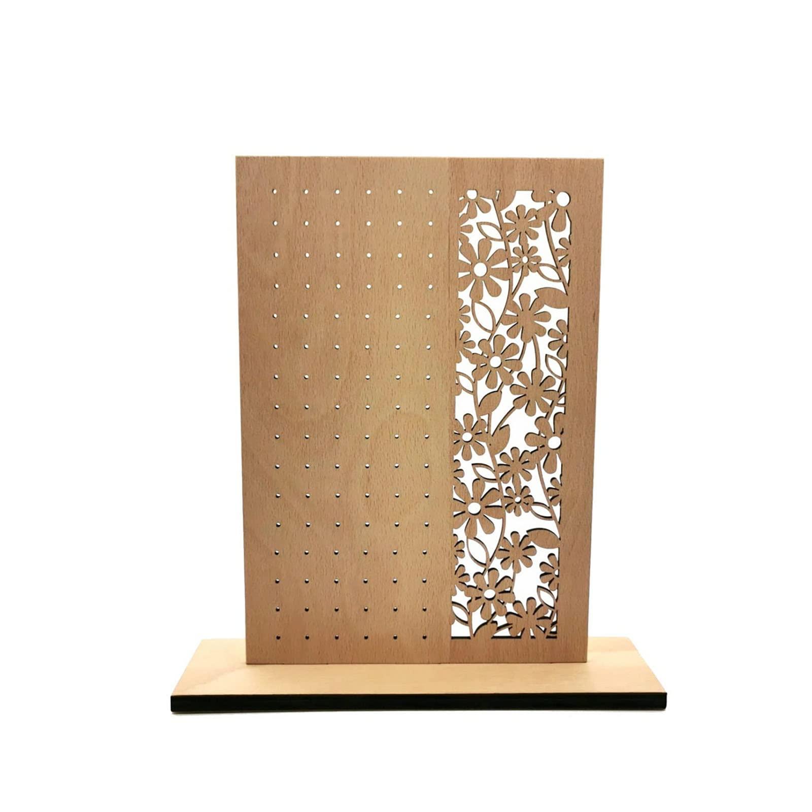 Haoser Wooden Earring Display Stand, Honeycomb Earring Organizer Earring Display Wood Hanging Jewelry Organizer for Stud Earrings (Earring Holder-4) - Haoser