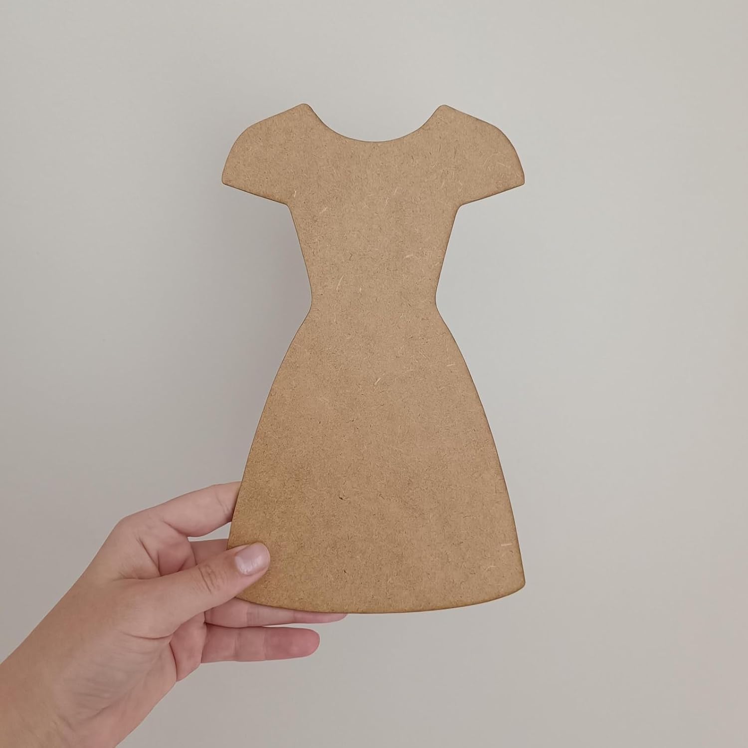 5 Pcs Wooden Dress Shape MDF Blank for DIY Craft | Unfinished Dress Cutout for Painting