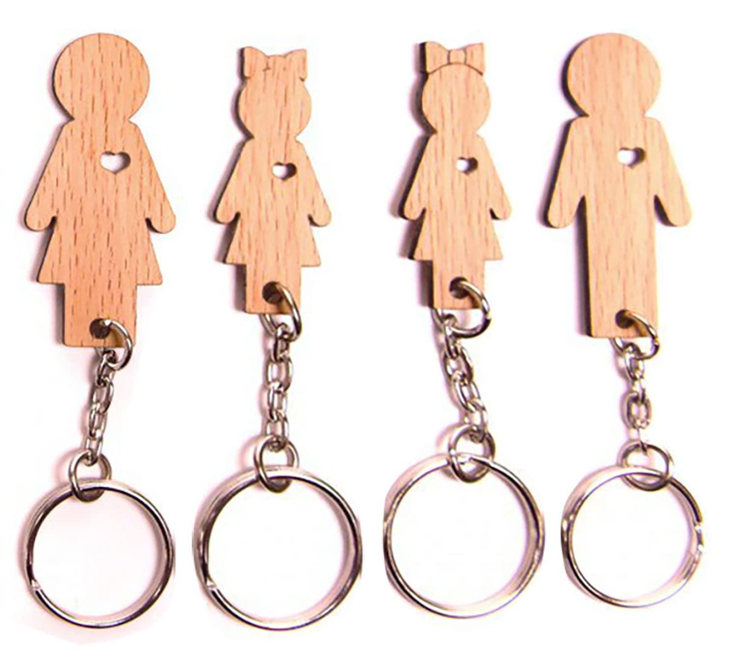 Haoser Customized Wooden Keyring for DIY Projects - Laser Engravable, Printable & Writable, Design Wooden Key Chain for Gifting Friendship Day House Shape (Multipack) (H-PM3-KEYRING-4) - Haoser