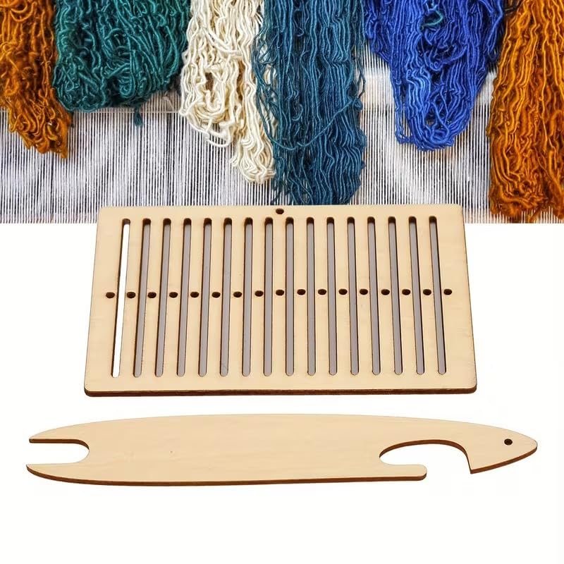 Handmade Waistband Fixing Tool for DIY Weaving, Wooden Shuttle Loom Weaving Tool for Belt, Waistband & Sweater Crafting, Portable Handmade Weaving Craft Kit