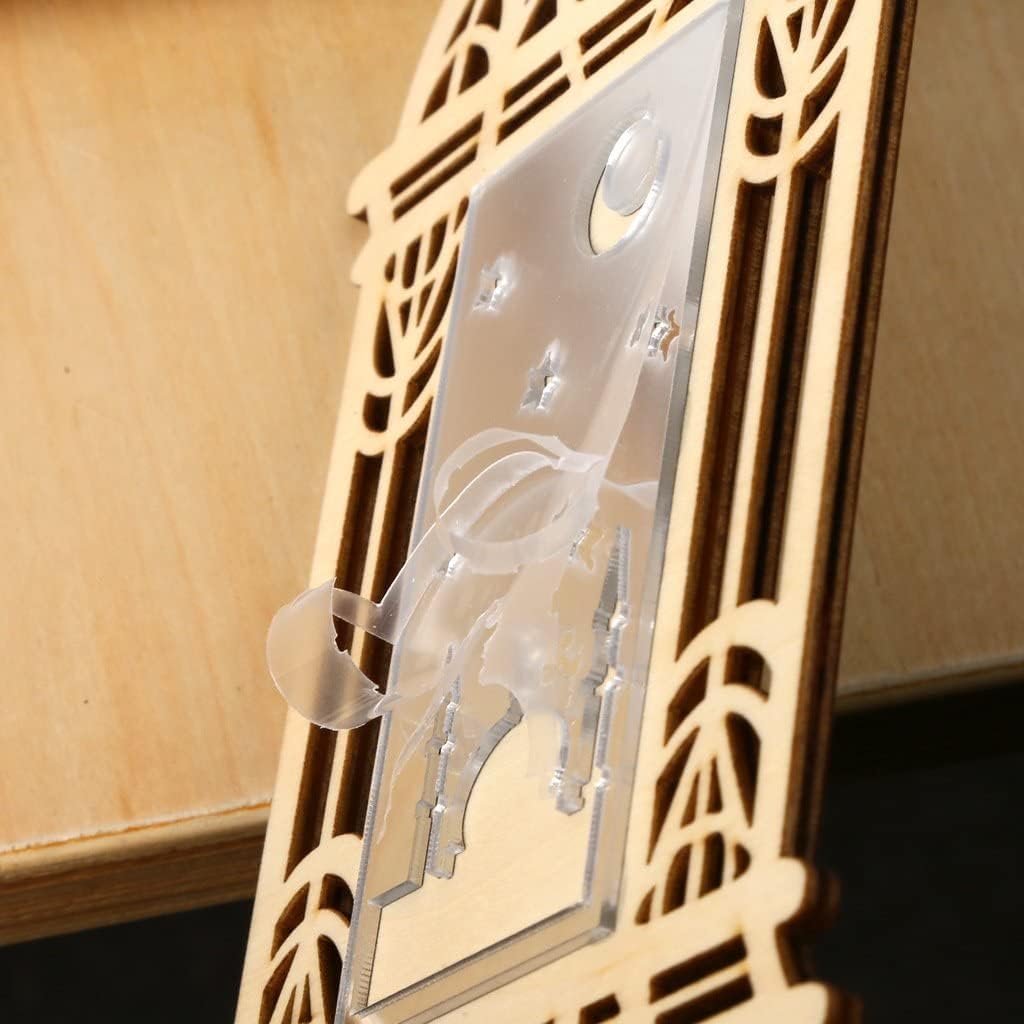 Ramadan Kareem Wooden Hanging Ornaments – Hollow Moon & Star
