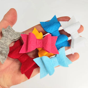 Haoser Felt Hair Bow for Headbands Crafts Felt Hair Ornaments