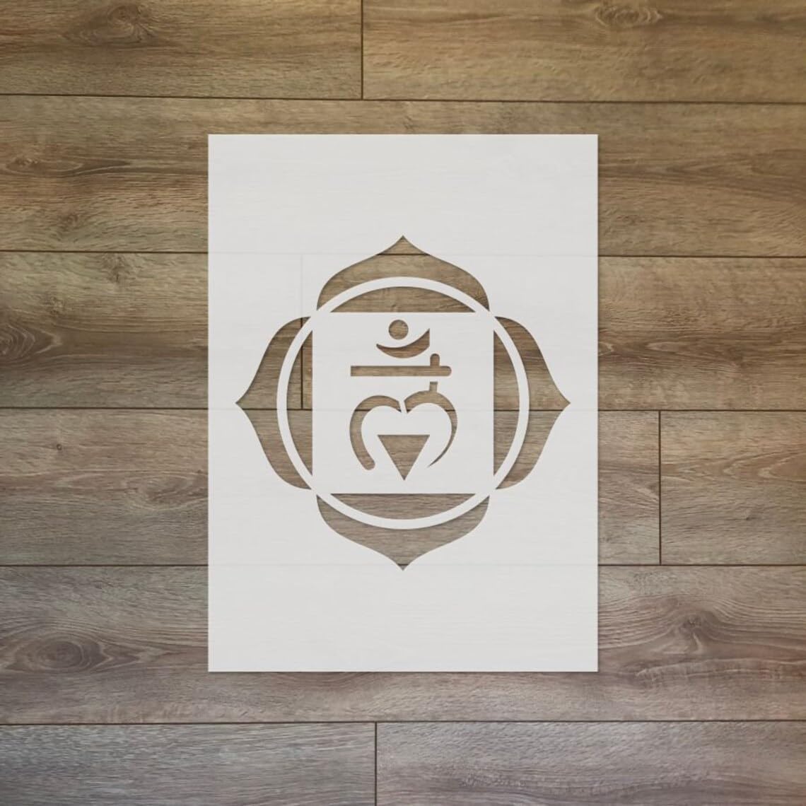 7 Pcs Seven Chakra Stencil – 8x8 Inch Reusable Sacred Geometry for Yoga Meditation Mindfulness