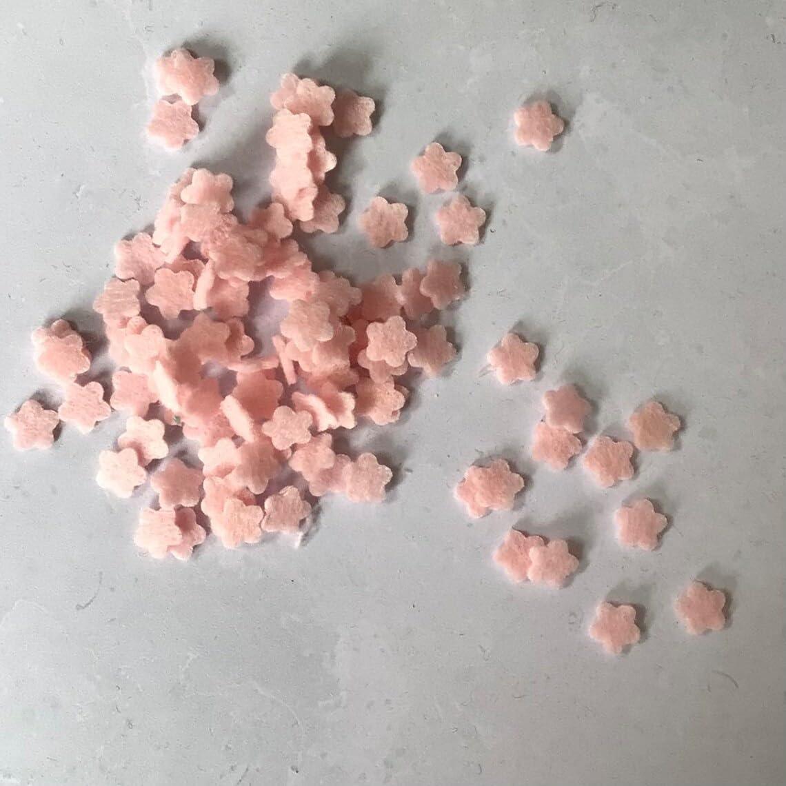 Haoser Pink Mini Felt Blossom Die Cut Felt Fabric -40 pc