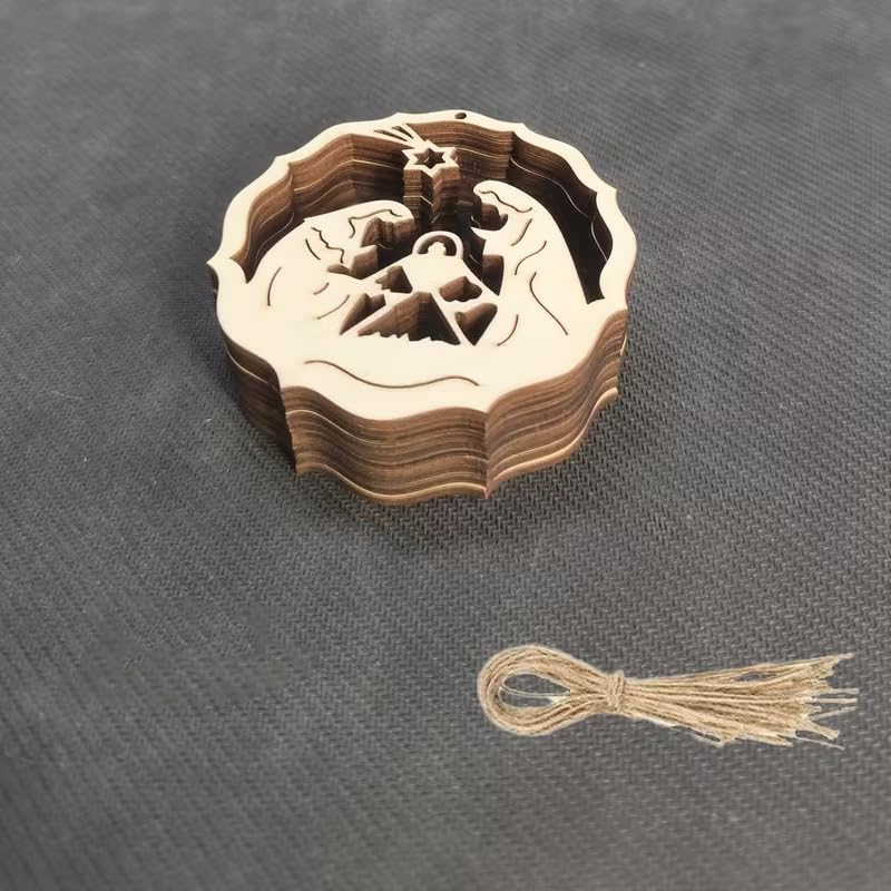 12 Pcs Pine MDF Wood Craft Blanks | 3.15 x 31.15 Inch | DIY Painting, Holiday Ornaments