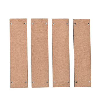 Haoser DIY Wood Sheet Craft - MDF Cutouts Hangings Rectangular - Set of 4 Blank Wooden MDF Rectangular for Craft Painting (4 Pcs inShape), DIY MDF Boards, MDF Cutouts for Art and Craft (12X3 in) - Haoser
