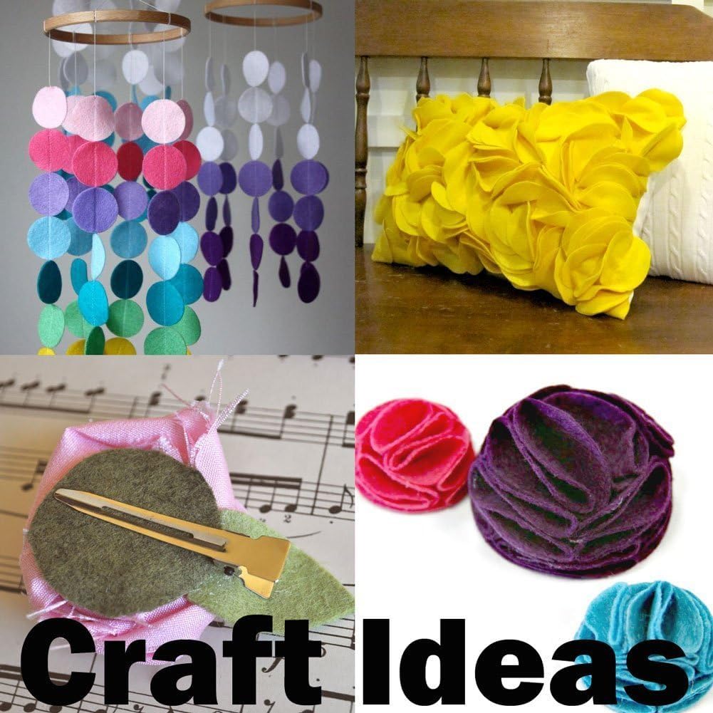 50 Pcs White Felt Stars – 2 Inch Pre-Cut Stiff Felt Shapes