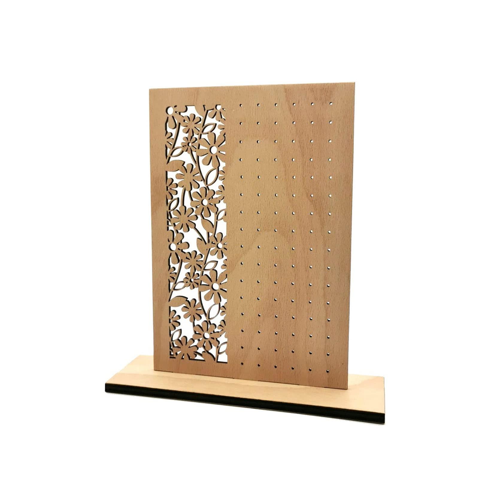 Haoser Wooden Earring Display Stand, Honeycomb Earring Organizer Earring Display Wood Hanging Jewelry Organizer for Stud Earrings (Earring Holder-4) - Haoser