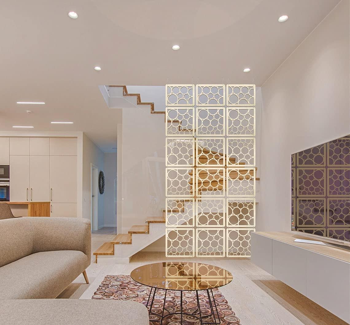 Wooden Room Partition for Living Room, Wood Screen Separators, Room Wall Divider - Haoser