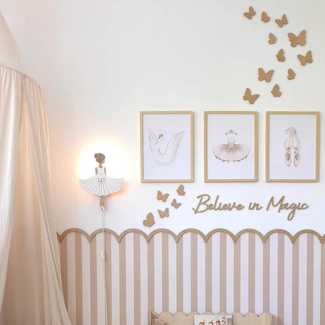 12 Pcs Wooden Butterfly Wall Decor for Kids Room | Nursery Wall Art Decor