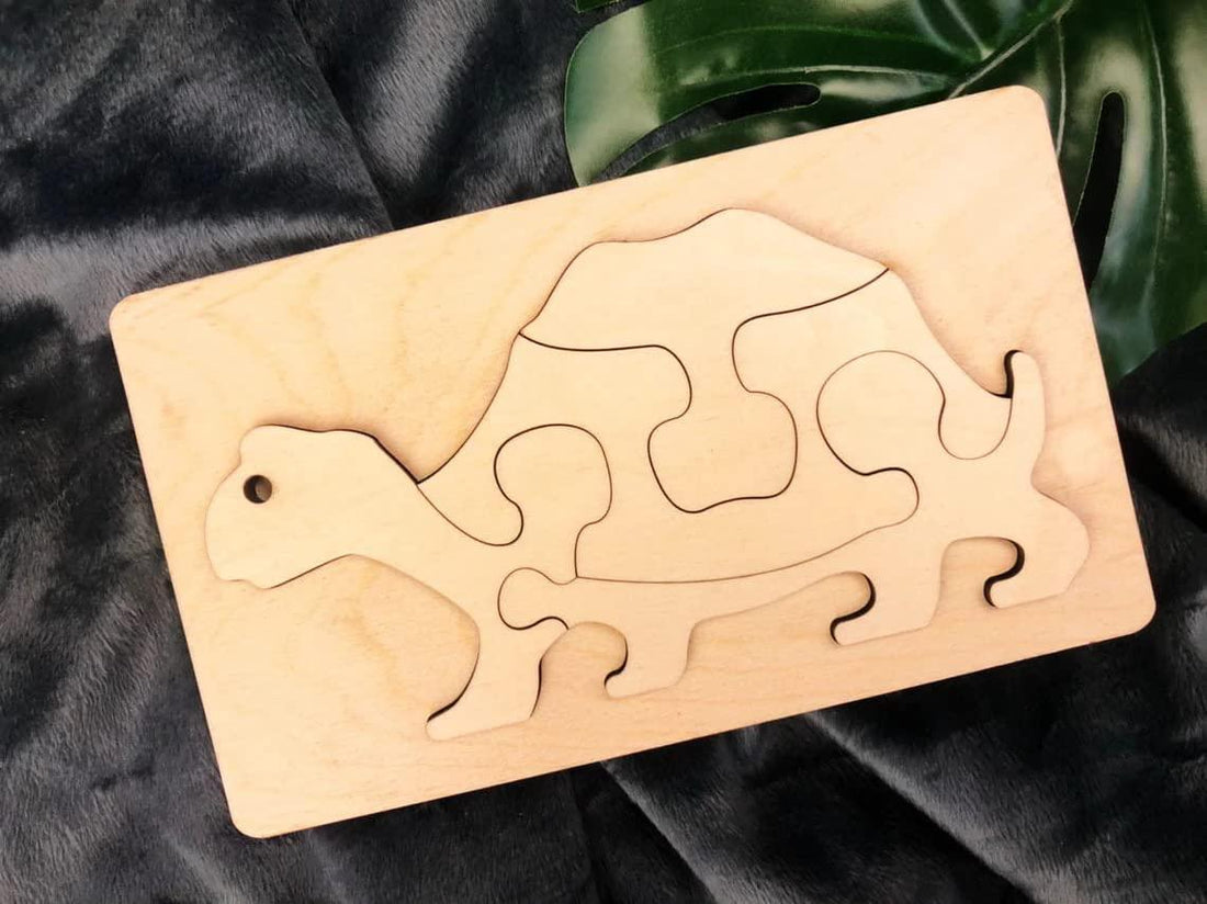 Haoser Turtle Puzzle for Child | Turtle Puzzle,Animals Puzzle for Preschool Kids,Puzzles for Kids, Wooden Puzzle for Kids Brain (H-P3-TurtlePUZZALS-P1_8X6IN) - Haoser