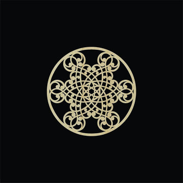 Haoser Laser Cut Round Design Wall Decorative Carved Panel Pack of 1 -Panel-14 - Haoser