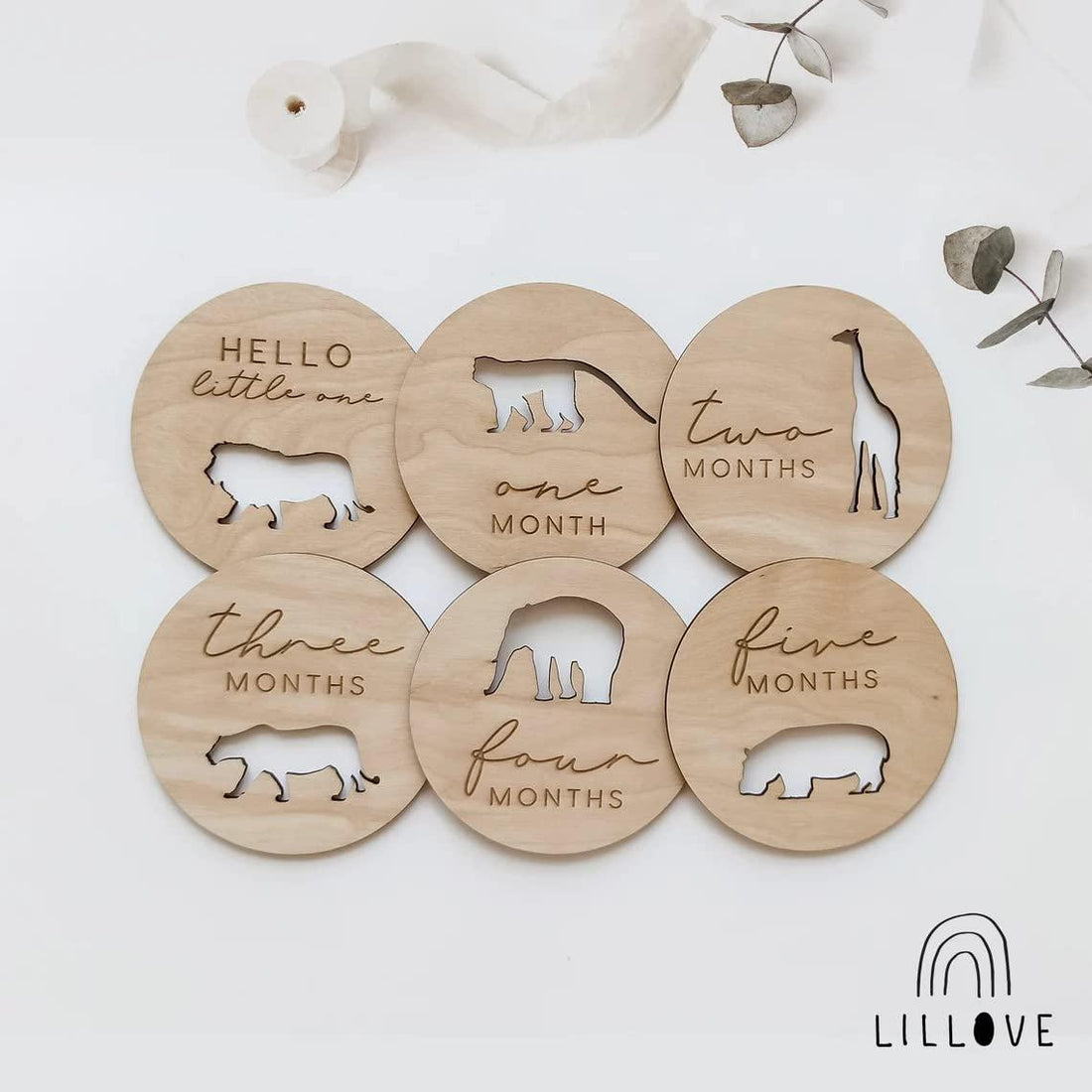 Haoser Baby Milestone Cards, Newborn Photography Plaque, Wood Monthly Milestones for Baby Photos, Wooden Baby Gifts, Baby Shower Gift, Gender Neutral Gift - Haoser