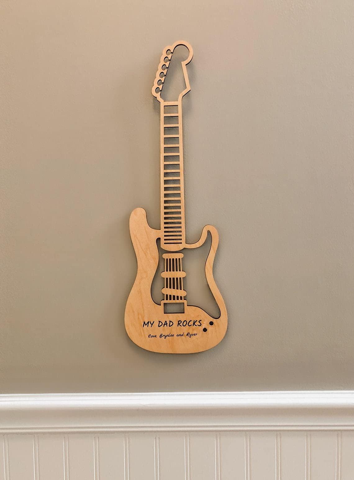 Haoser Wooden Guitar for Wall Decoration - Laser Cut - Guitar Decor - Miniature Guitar - Wall Hangings - Haoser