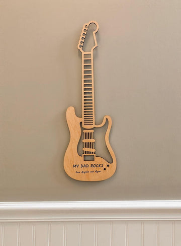 Haoser Wooden Guitar for Wall Decoration - Laser Cut - Guitar Decor - Miniature Guitar - Wall Hangings - Haoser