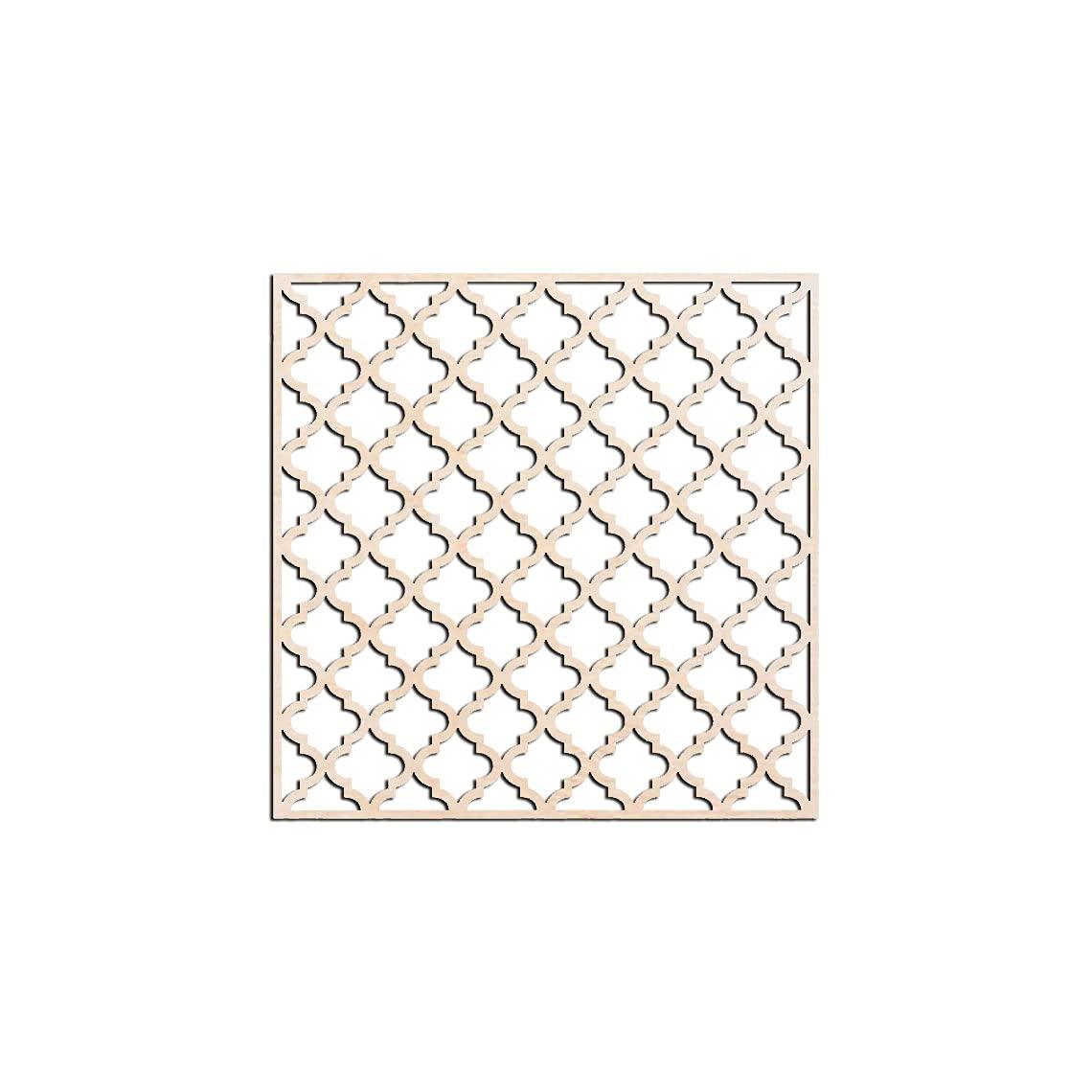 Haoser Wall Hanging Wooden Carved Panel for Room Partition, Cabinet Doors, Windows (Square Panel-1) - Haoser