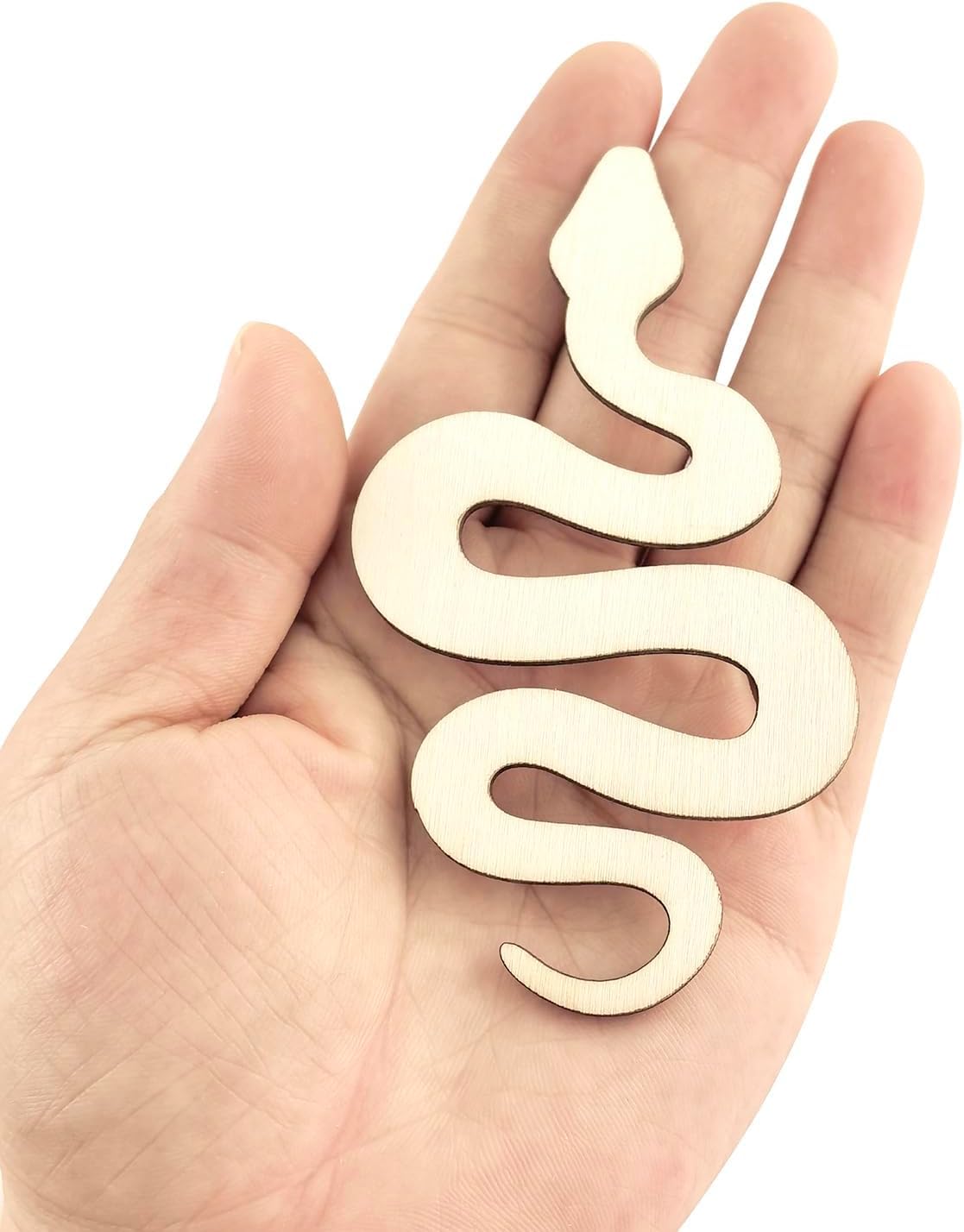 30 Pcs Wooden Snake Shape Cutouts for DIY Craft | Unfinished Wood Snake
