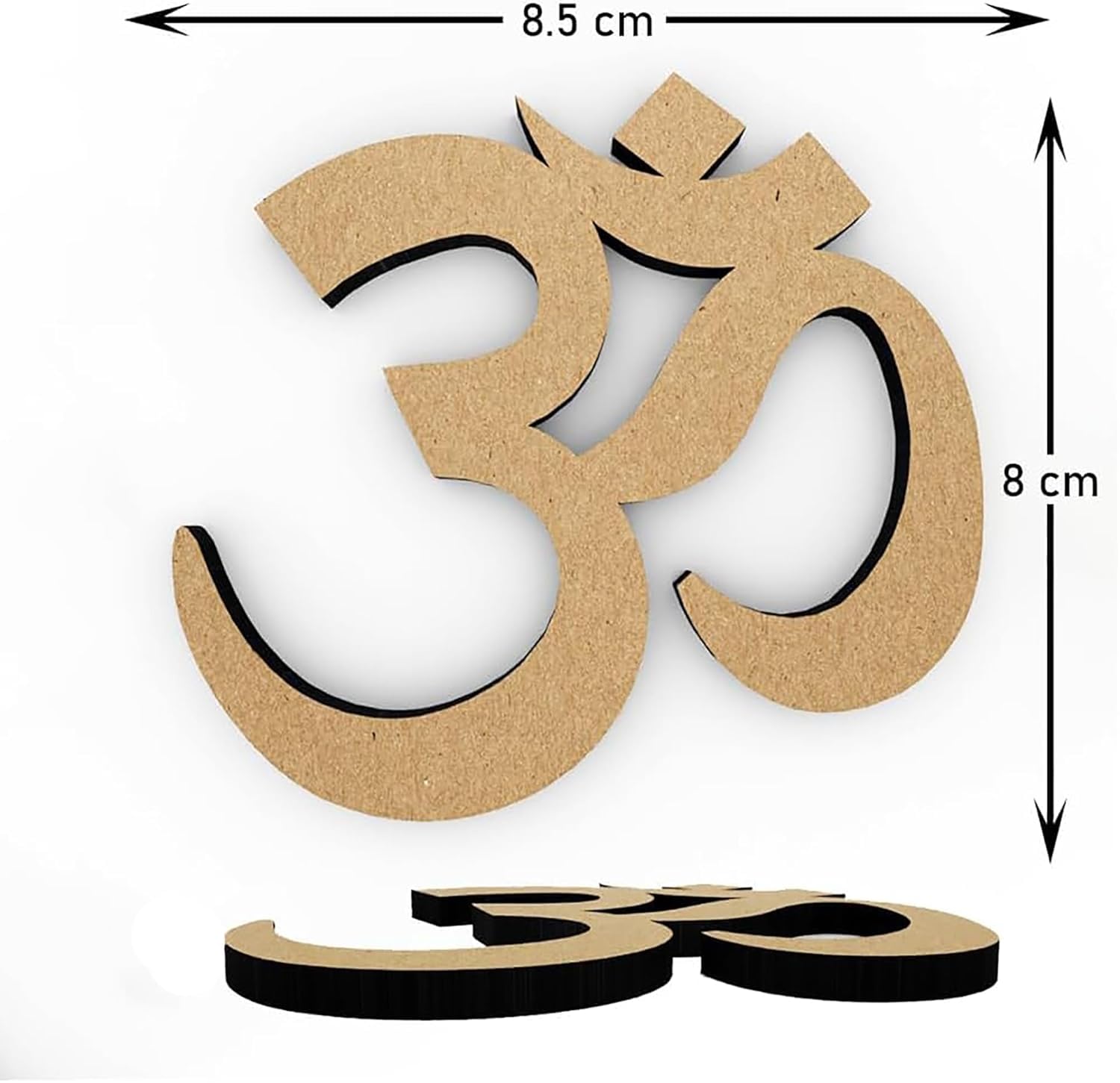 12 Pcs Wooden Swastik, Om, Lotus & Diya Cutouts for DIY Crafts – Pine MDF Shapes for Diwali Decoration, Pooja Room, Wall Hanging, Wedding & Home Festive