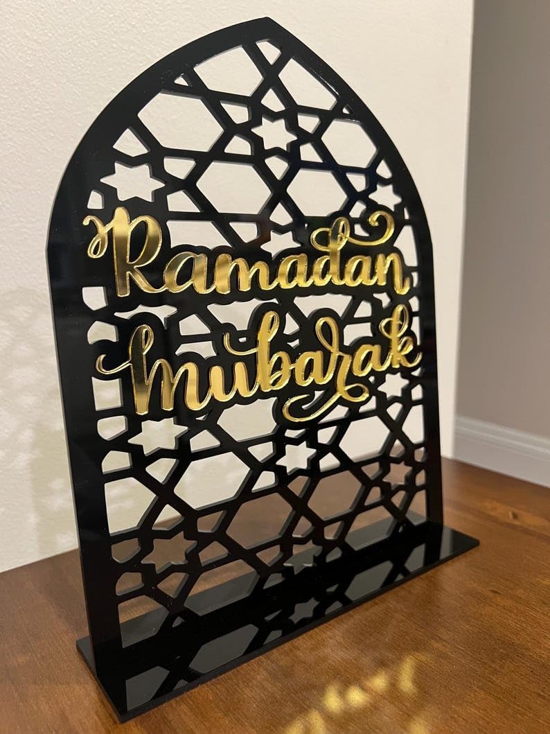 Haoser Ramadan Mubarak Acrylic wooden Sign