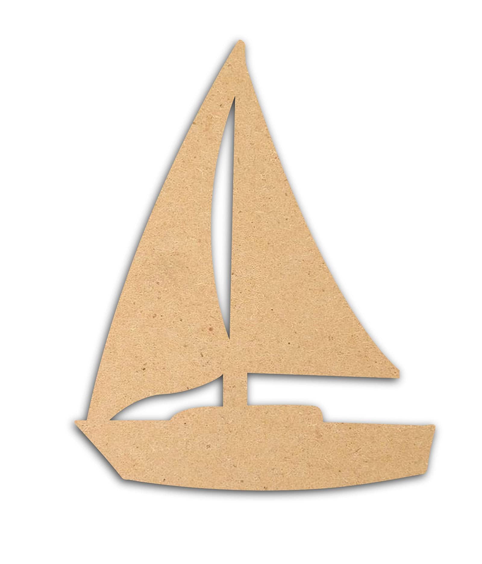 Haoser 3mm Wooden Boat Cutouts for Scrapbooking Arts Crafts DIY Decoration Display Décor - Haoser