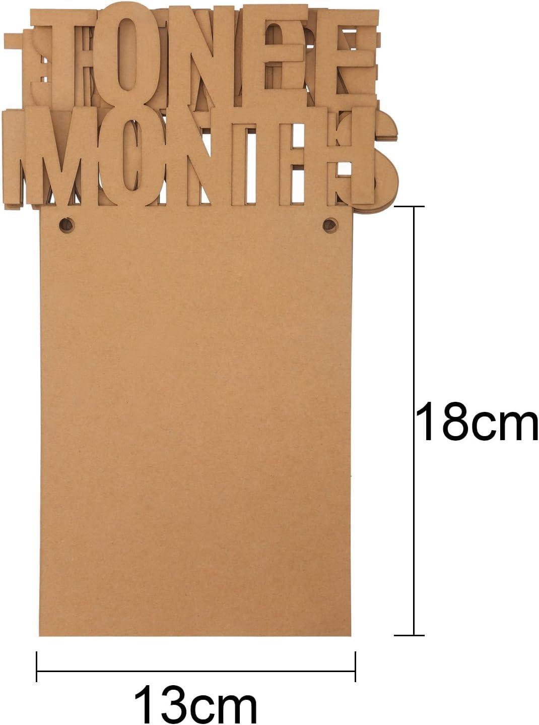 Haoser wooden 1st Birthday Baby Photo Banner for Newborn 12 Month Photo Prop Monthly Milestone First Birthday Party Decoration | New Born 0 to 12 Month Photo Banner | Bday Photo Banner 1st Birthday - Haoser