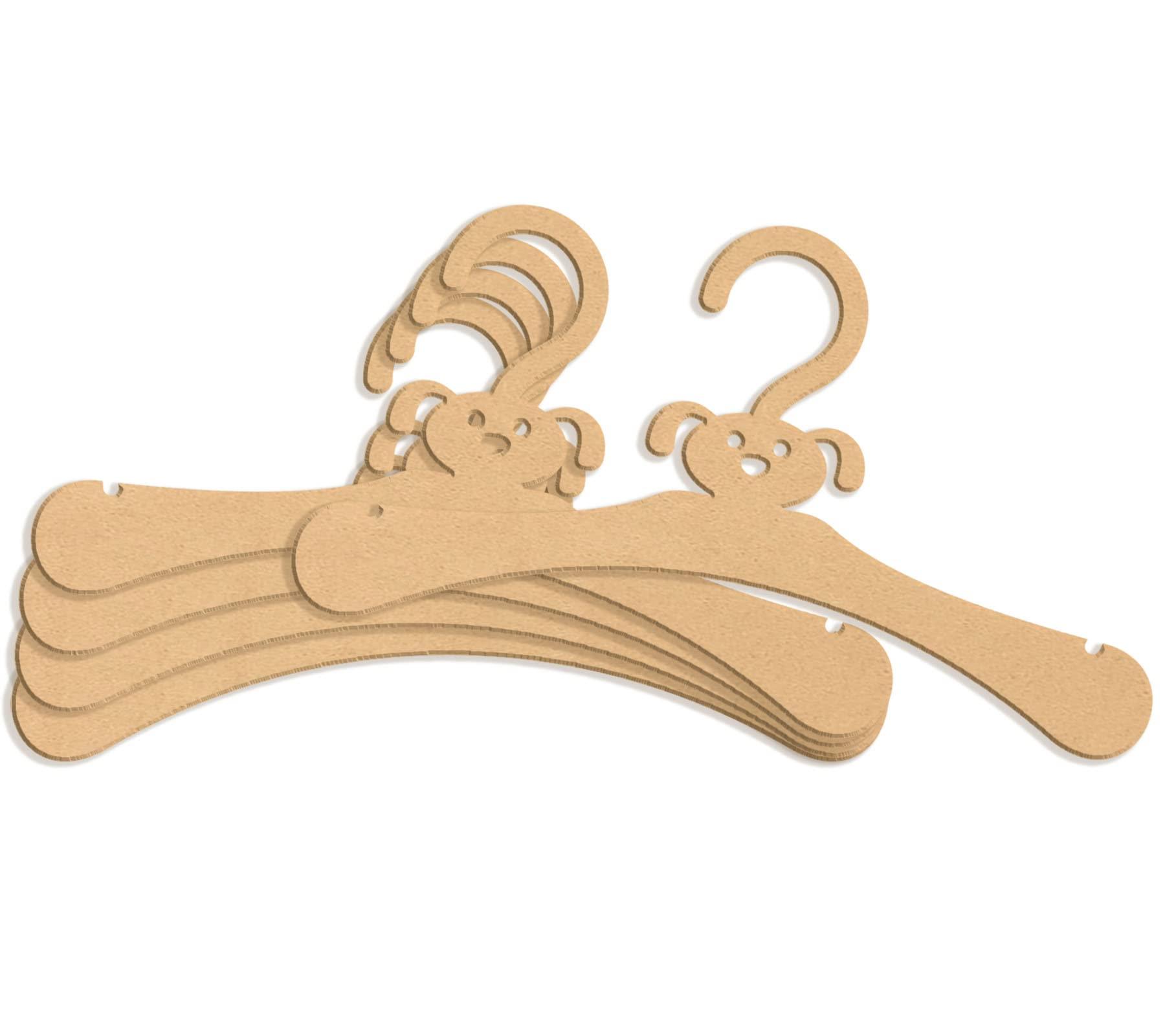 Haoser Kids Clothes Hanger, Solid MDF Garment 10 inch Hangers with Non Slip Bar for Kids - Haoser