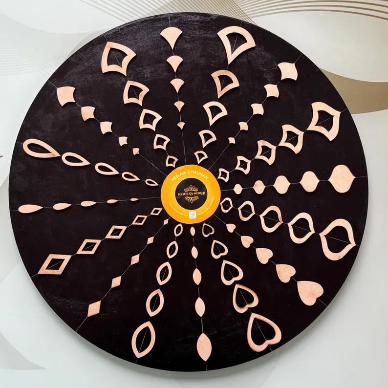 Mandala Art Stencils with 80 MDF Cutouts 8 Geometric Shapes for Dot Painting, Drawing & Craft 40 Inner + 40 Outer Templates