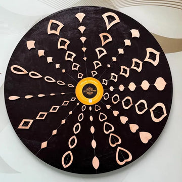Mandala Art Stencils with 80 MDF Cutouts 8 Geometric Shapes for Dot Painting, Drawing & Craft 40 Inner + 40 Outer Templates