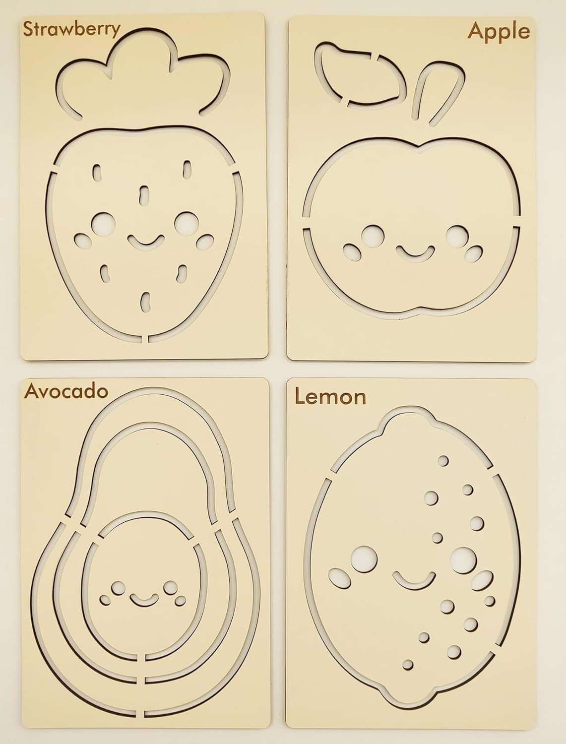 Pack of 13 Fruit Shape MDF DIY Art & Craft Base Boards | Kids Painting Craft Kit