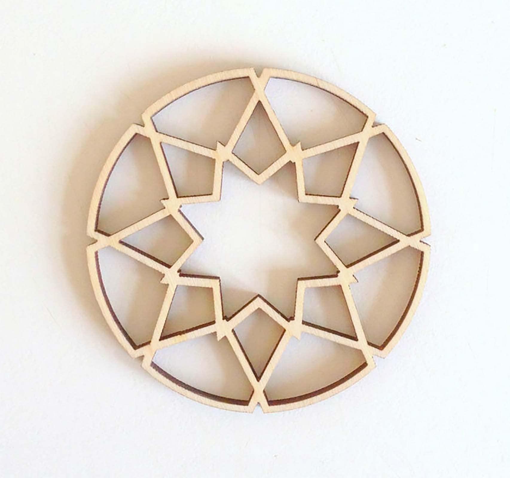 Haoser Wooden Ornaments Cutouts for Home Decor, Laser Cut Wood Cutouts for DIY Craft Project (Ornament-1) - Haoser