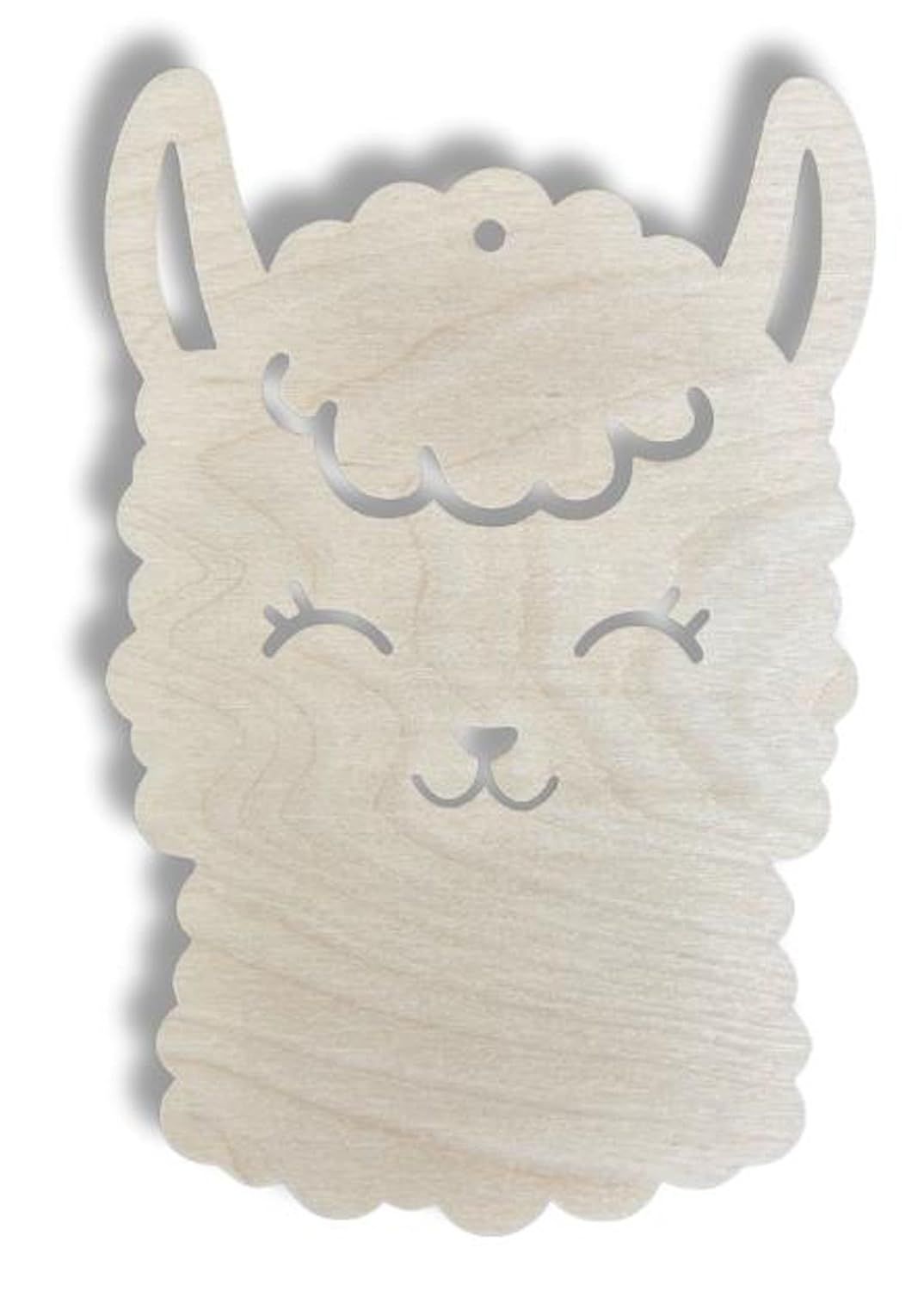 12 Pcs Wooden Alpaca Cutouts | 3 Inch Unfinished MDF/Birch Wood Shapes for DIY Painting Craft