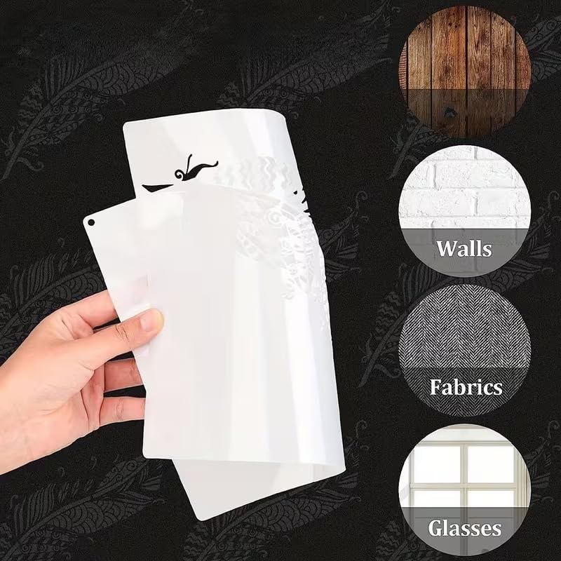 2 Pcs Allah Muhammad Calligraphy Stencil | Islamic Reusable Painting