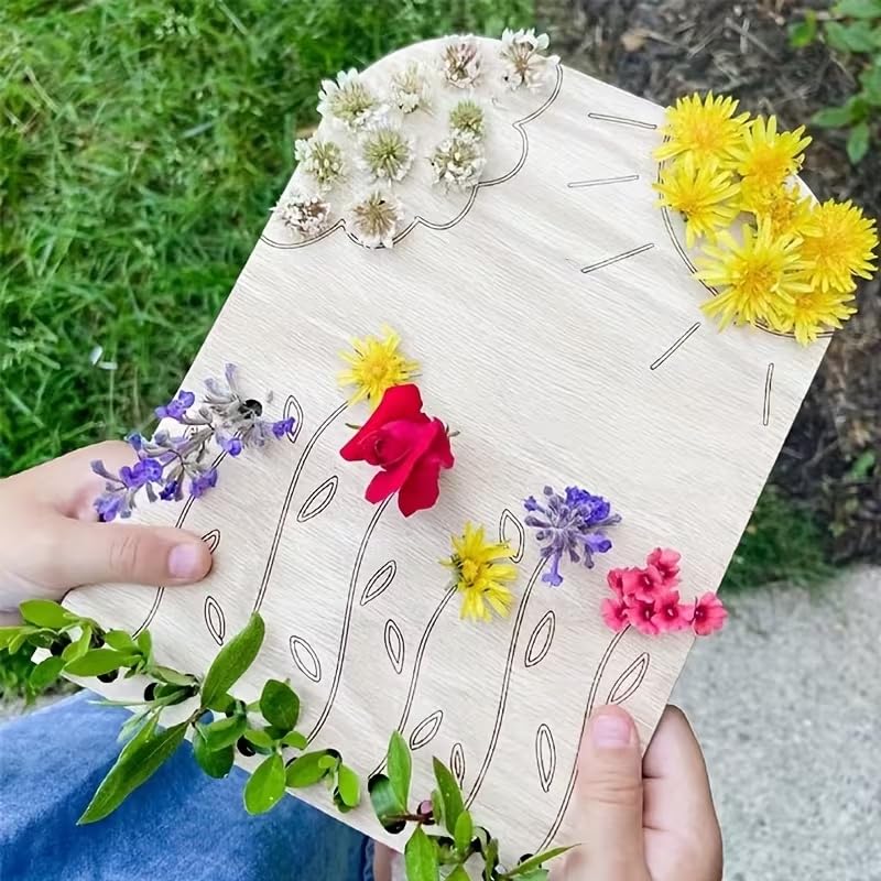 Spring Wooden Lacing Board for Kids | Montessori Threading Toy | DIY Wooden Craft Board with Holes
